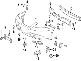 Foto de Soporte de Sensor de Temperatura de Aire Ambiental Original para Lexus ES350 2007 2008 2009 2010 2011 2012 Marca LEXUS Nmero de Parte 8868833510