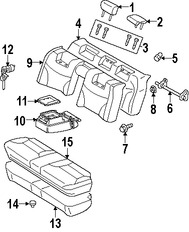 Foto de Manilla de Ajuste de Reclinacion Asiento Trasero Original para Toyota Corolla Toyota Yaris Lexus ES350 Lexus HS250h Lexus ES300h Lexus ES330 Marca LEXUS Parte #7139833010C0