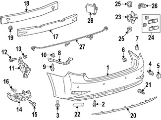 Foto de Riel de soporte de cubierta de parachoques Original para Lexus ES350 Lexus ES300h Marca LEXUS Nmero de Parte 5215506030