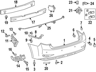 Foto de Riel de soporte de cubierta de parachoques Original para Lexus ES300h Lexus ES350 Marca LEXUS Nmero de Parte 5215606030