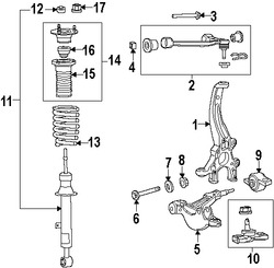 Foto de Muon de Suspensin Original para Lexus RC F 2015 2016 2017 Lexus  2016 2017 Marca LEXUS Nmero de Parte 4320124010