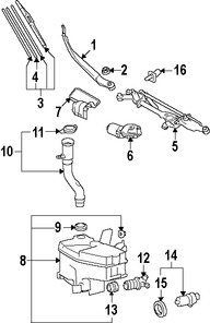 Foto de Boquilla del Limpiaparabrisas Original para Toyota Lexus Scion Marca LEXUS Nmero de Parte 8538112300