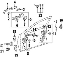 Foto de Conjunto de pestillo de puerta Original para Toyota Lexus  Scion Marca LEXUS Nmero de Parte 6903042230