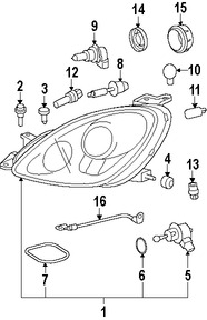 Foto de Zcalo de Luz de Cruce Original para Toyota Lexus Marca LEXUS Nmero de Parte 9007560060