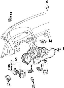 Foto de Interruptor Dimmer del tablero de instrumentos Original para Lexus SC430 Lexus IS250 Lexus IS350 Lexus IS F Lexus RX300 Toyota Avalon Marca LEXUS Nmero de Parte 8411948010