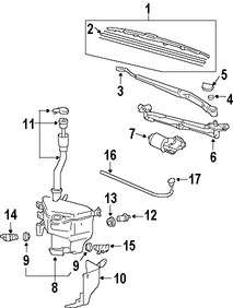 Foto de Motor de Limpiaparabrisas Original para Lexus GX470 Marca LEXUS Nmero de Parte 8511060360