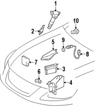 Foto de Sensor de Presin de Combustible Original para Lexus GS300 Lexus GS350 Lexus GS450h Lexus IS250 Lexus IS350 Marca LEXUS Nmero de Parte 8945830011