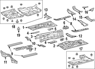 Foto de Bandeja de Piso Original para Lexus GS450h 2016 2017 Lexus GS200t 2016 Lexus GS350 2016 2017 Marca LEXUS Nmero de Parte 5811130520