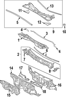 Foto de Sello del capo Original para Lexus RX400h Lexus RX330 Lexus RX350 Marca LEXUS Nmero de Parte 5338348031