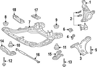 Foto de Tornillo de Brazo de Control de Suspension Original para Toyota Lexus Marca LEXUS Nmero de Parte 90119A0259