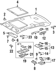 Foto de Luz de techo Original para Lexus LS600h 2008 Lexus LS460 2007 2008 Marca LEXUS Nmero de Parte 8120650050B0