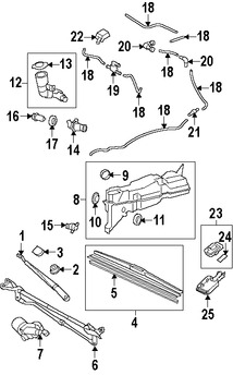 Foto de Varillas de Limpiaparabrisas Original para Toyota Land Cruiser Lexus LX570 Marca LEXUS Nmero de Parte 8515060321