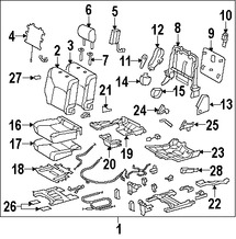 Foto de Almohadilla Calentadora de Asiento Original para Lexus LX570 Marca LEXUS Nmero de Parte 8751060360