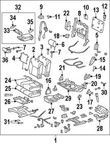 Foto de Almohadilla Calentadora de Asiento Original para Lexus LX570 Marca LEXUS Nmero de Parte 8751060390