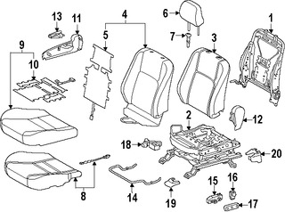 Foto de Cubierta de Riel de Asiento Original para Lexus CT200h Marca LEXUS Nmero de Parte 7213776010C0