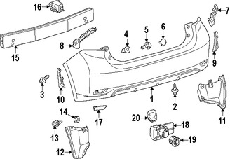 Foto de Perno de cubierta de parachoques Original para Toyota Lexus Marca LEXUS Nmero de Parte 7539242030