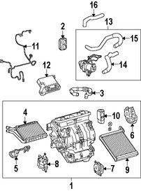 Foto de Manguera del Calentador de HVAC Original para Lexus HS250h 2010 2011 2012 Marca LEXUS Nmero de Parte 8724575010