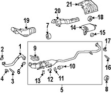 Foto de Tornillo y Resorte de Mltiple de Escape Original para Toyota Highlander Toyota Celica Toyota Sienna   Lexus HS250h Marca LEXUS Nmero de Parte 90109A0023