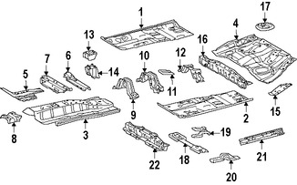 Foto de Travesano Plataforma de Piso Original para Scion Lexus Toyota Marca LEXUS Nmero de Parte 5705112060