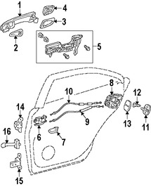 Foto de Bisagra de puerta Original para Toyota Lexus  Scion Marca LEXUS Nmero de Parte 6877052031