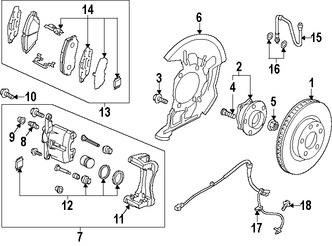 Foto de Kit de reparacin de Mordaza de Freno Original para Mazda  2016 2017 Mazda 3 2014 2015 2016 2017 Marca MAZDA Nmero de Parte B4Y03326ZB