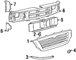 Foto de Molde de rejilla Original para Mazda  Mazda B3000 Mazda B4000 Mazda B2300 Marca MAZDA Nmero de Parte ZZP050312