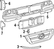 Foto de Molde de rejilla Original para Mazda B2300 Mazda  Mazda B3000 Mazda B4000 Marca MAZDA Nmero de Parte 1F7050770