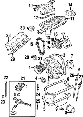 Foto de Empacadura de Crter Original para Mazda B3000 2002 2003 2004 2005 2006 2007 Marca MAZDA Nmero de Parte 1F6110431