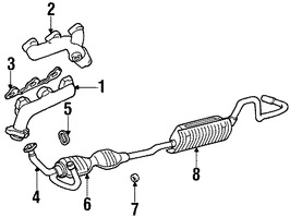 Foto de Mltiple de Escape Original para Mazda B3000 Marca MAZDA Nmero de Parte 1F6113451