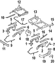 Foto de Perilla de ajuste de asiento Original para Mazda B2300 Mazda B3000 Mazda B4000 Marca MAZDA Nmero de Parte 1F70881R1