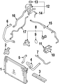 Foto de Brida de Drenaje de Refrigerante de Motor Original para Mazda Tribute 2005 2006 2008 2009 2010 2011 Marca MAZDA Nmero de Parte L3411517ZA