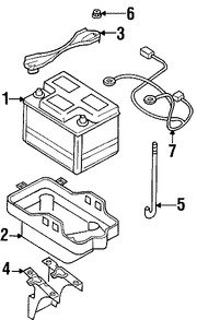 Foto de Bandeja de la batera Original para Mazda Tribute Marca MAZDA Nmero de Parte EC0256041C