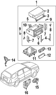 Foto de Perilla de Radio Original para Mazda Tribute Mazda Protege Mazda Protege5 Marca MAZDA Nmero de Parte E11666BC1