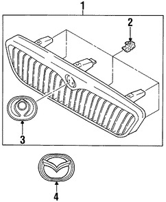 Foto de Emblema de la rejilla / parrilla Original para Mazda Millenia 1995 1996 1997 Marca MAZDA Nmero de Parte CA0151731A