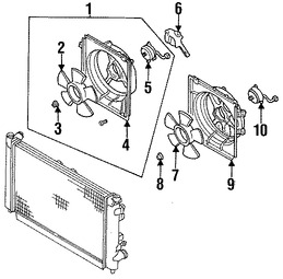 Foto de Cubierta de ventilador de enfriamiento del motor Original para Mazda Millenia Marca MAZDA Nmero de Parte KL6815210A