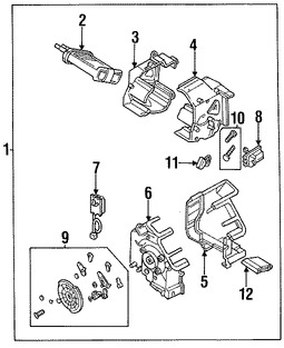 Foto de Mando de la Compuerta Mezcladora Original para Mazda Millenia Marca MAZDA Nmero de Parte TA0161A60