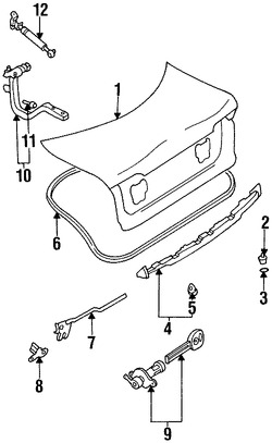 Foto de Tapa del maletero Original para Mazda Millenia 1995 1996 1997 Marca MAZDA Nmero de Parte TA0152610D