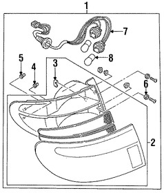 Foto de Zcalo de Luz Trasera Original para Mazda Millenia 1995 1996 1997 1998 Marca MAZDA Nmero de Parte T00151155C