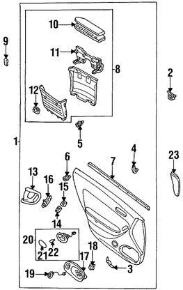 Foto de Interruptor de Espejo Retrovisor Exterior Original para Mazda Millenia Marca MAZDA Nmero de Parte TA0166600A