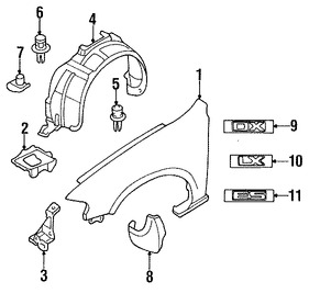 Foto de Enganche de cubierta de parachoques Original para Mazda Marca MAZDA Nmero de Parte BC1D56145