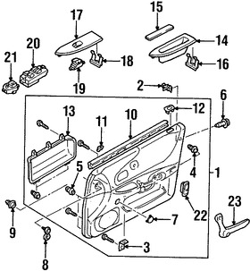 Foto de Interruptor de Espejo Retrovisor Exterior Original para Mazda Protege Mazda Protege5 Mazda MPV Marca MAZDA Nmero de Parte GE4T66600