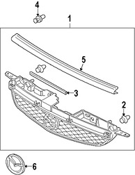 Foto de Molde de rejilla Original para Mazda Protege 2002 2003 2001 Mazda Protege5 2003 2002 Marca MAZDA Nmero de Parte B30P50711