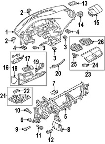 Foto de Cobertura Panel de Instrumentos Original para Mazda 3 2010 2011 2012 Marca MAZDA Nmero de Parte BCS264280B02