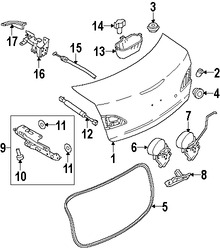 Foto de Tapa del maletero Original para Mazda 3 2010 2011 2012 2013 Marca MAZDA Nmero de Parte BBY35261XC