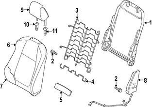 Foto de Bastidor de Respaldo de Asiento Original para Mazda 3 2014 2015 2016 2017 Marca MAZDA Nmero de Parte BHP388680