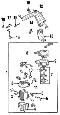 Foto de Nucleo del evaporador del aire acondicionado Original para Mazda MPV 1990 1991 1992 1993 1989 Marca MAZDA Nmero de Parte LA0561P10