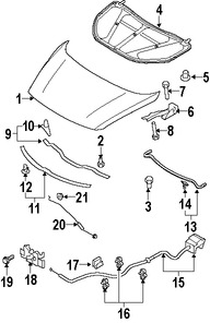 Foto de Cable Abre Capo Original para Mazda CX-9 Marca MAZDA Nmero de Parte TD1156720A00