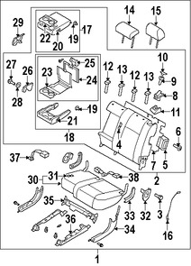 Foto de Apoyabrazos del Asiento Original para Mazda CX-9 2007 2008 2009 Marca MAZDA Nmero de Parte TD11882B002