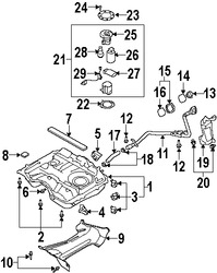 Foto de Sello del Tanque de Bomba de Combustible Original para Mazda CX-9 Marca MAZDA Nmero de Parte TD1142166