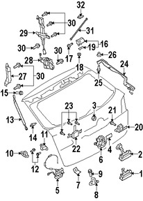 Foto de Motor Accionadro de Cerradura del Baul Original para Mazda CX-9 Marca MAZDA Nmero de Parte TD1262310D